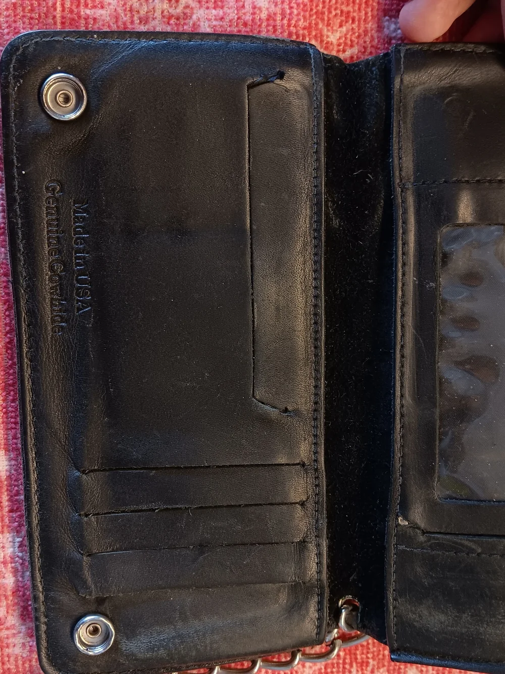 Harley-Davidson Black Leather Chain Wallet with Big Chain
